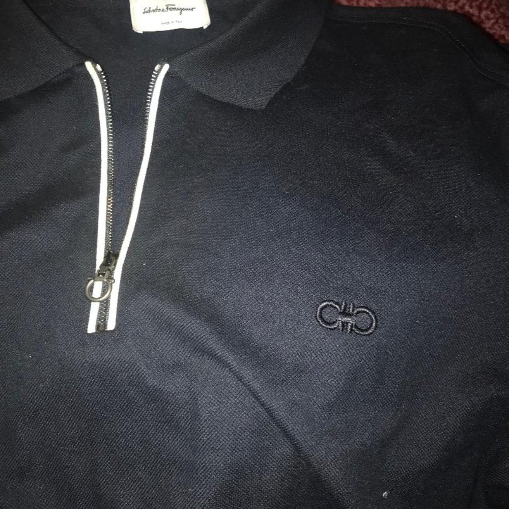 men  black polo Salvatore Ferragamo